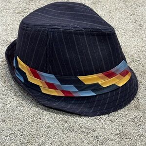 Goorin Bros. Blue Pinstripe Pinch Crown Fedora Hat Size Medium